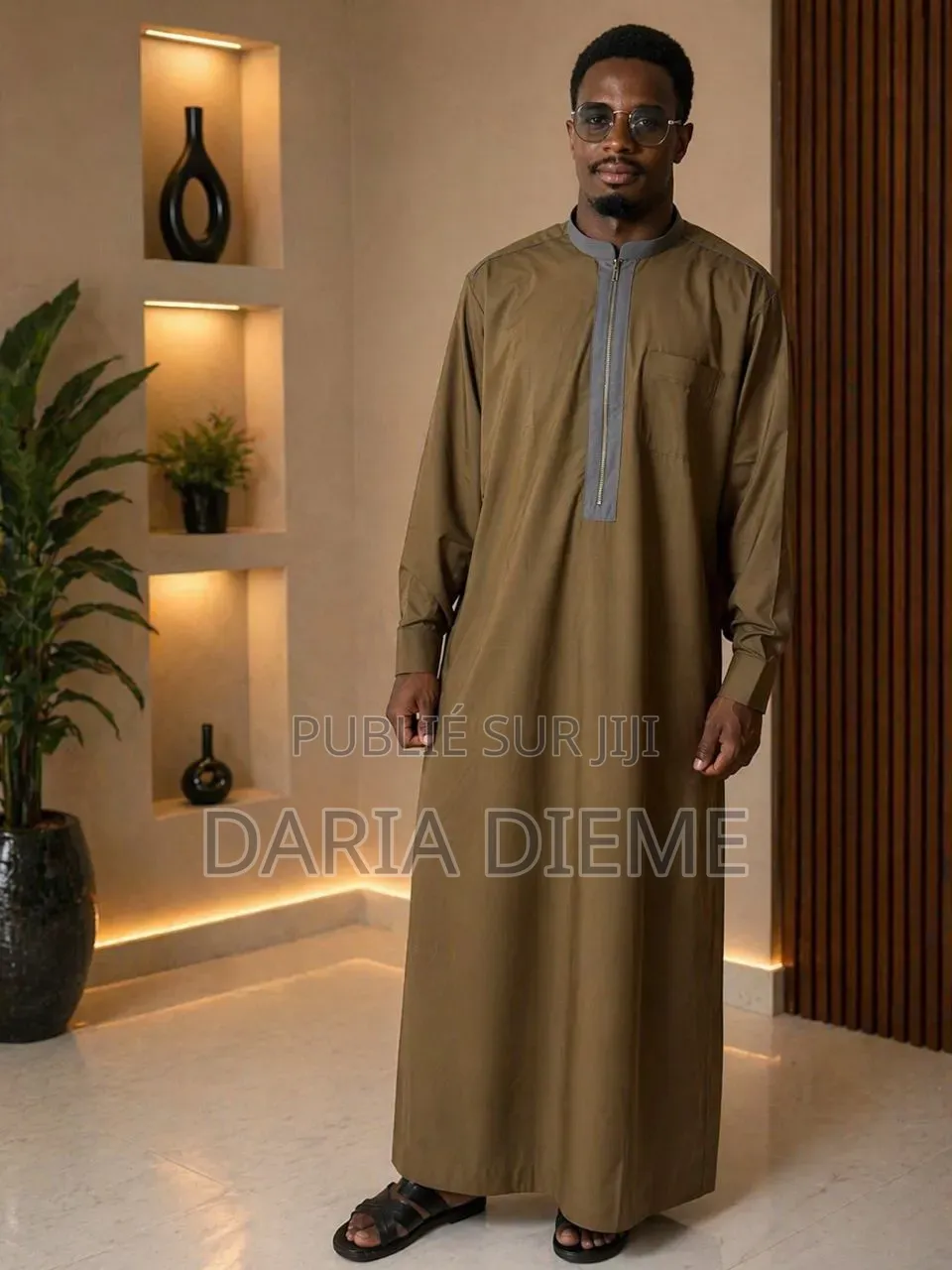 Chemise El Hadj Daffah Coton Avec Pantalon