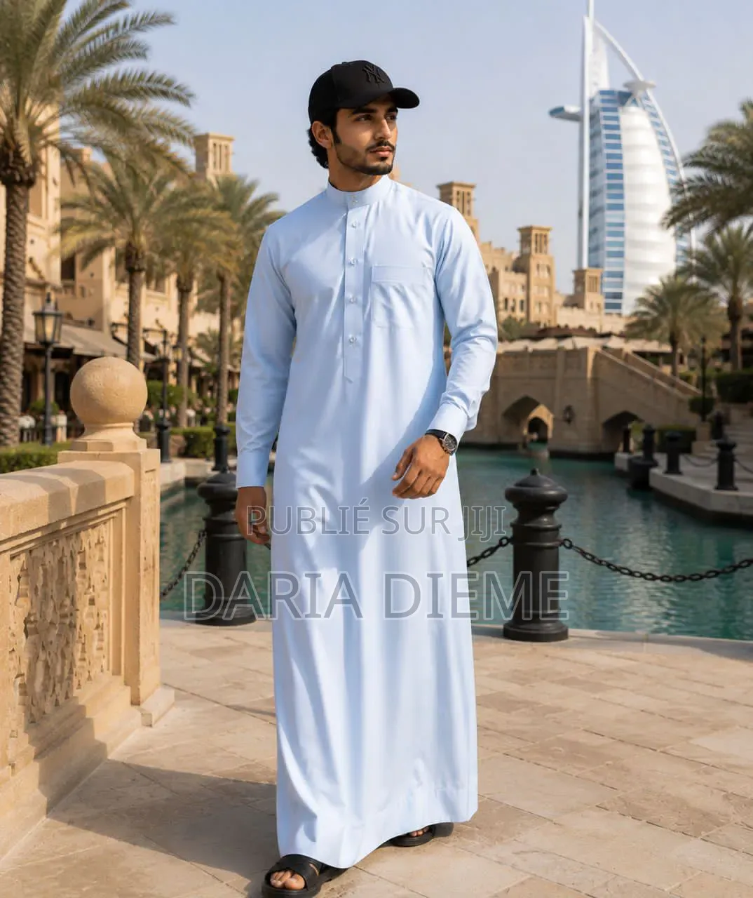 Chemise El Hadj Col Mao Al Fares Couleur