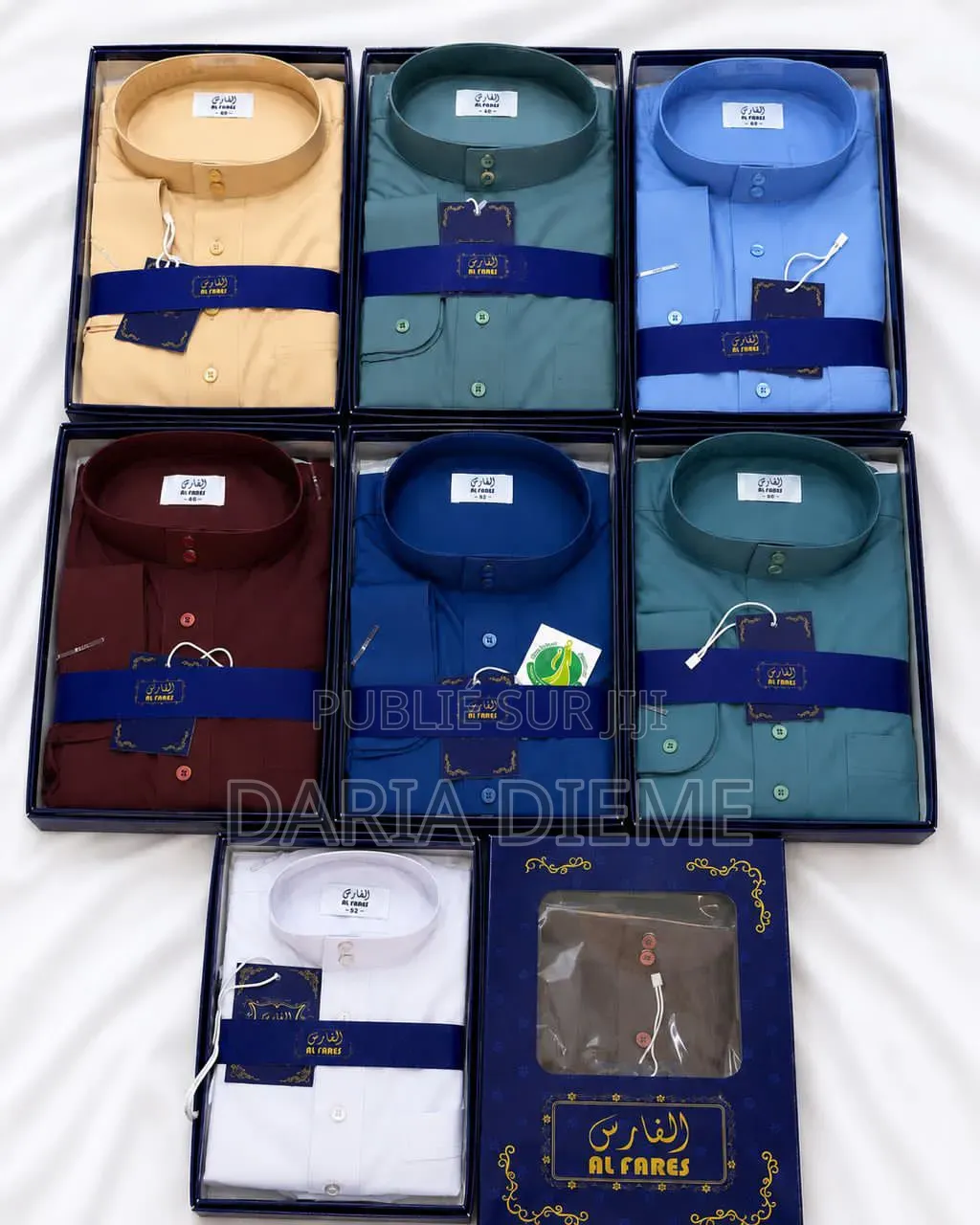 Chemise El Hadj Col Mao Al Fares Couleur