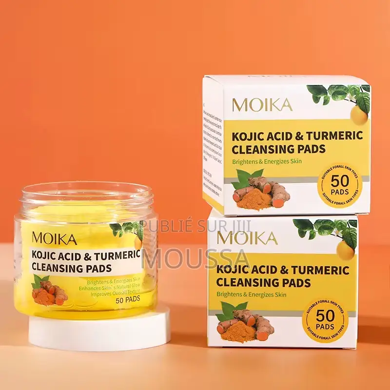 Pads Nettoyants Kojic Acid Curcuma – Glow Naturel Instantané