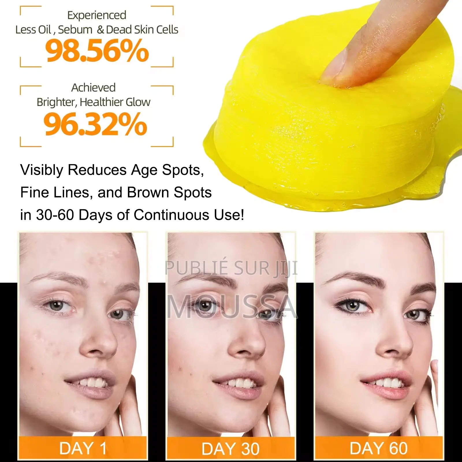 Pads Nettoyants Kojic Acid Curcuma – Glow Naturel Instantané