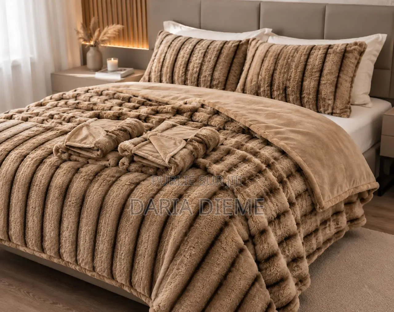 Drap Couette Fourrure 3 Pièces