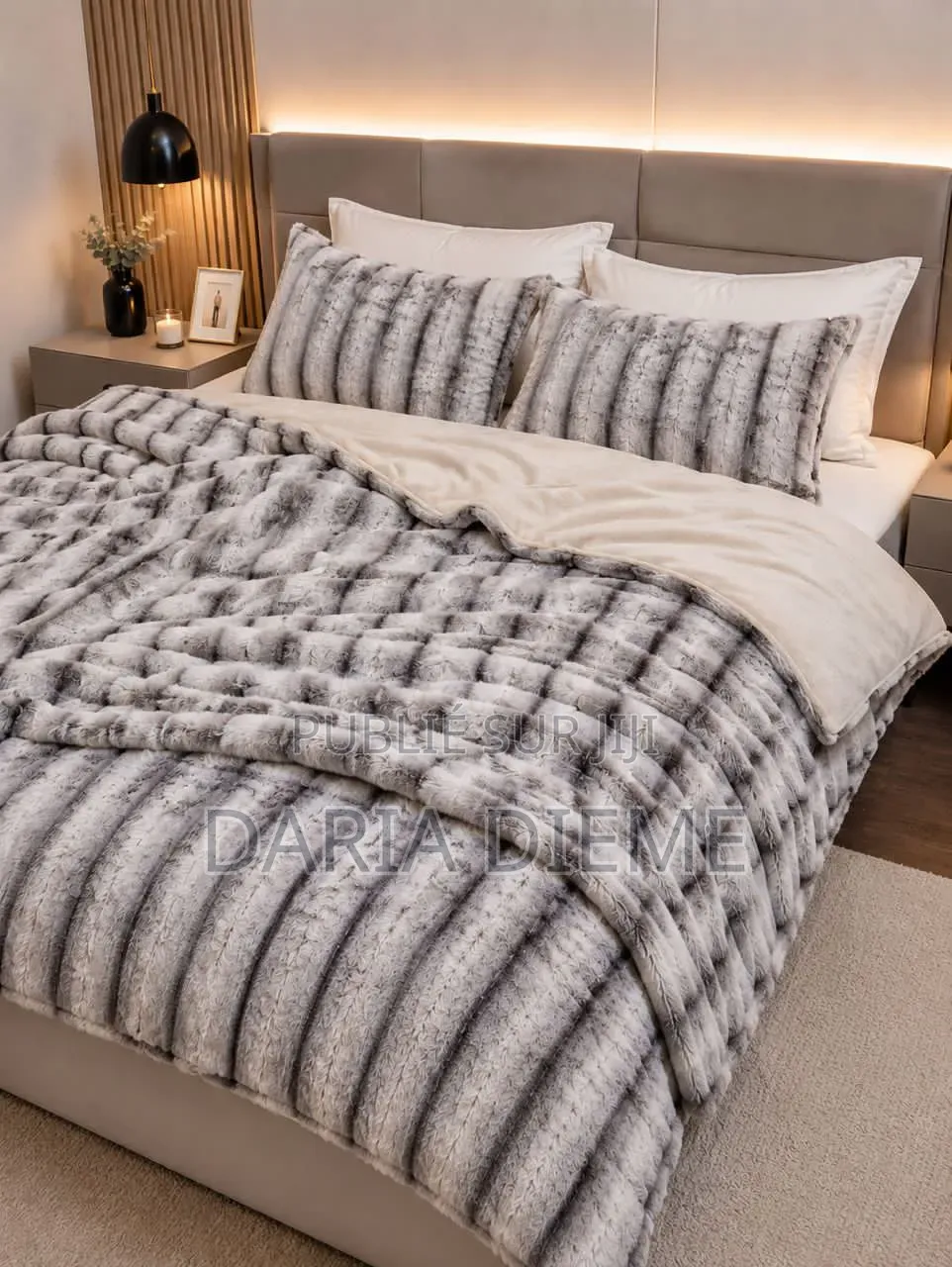 Drap Couette Fourrure 3 Pièces