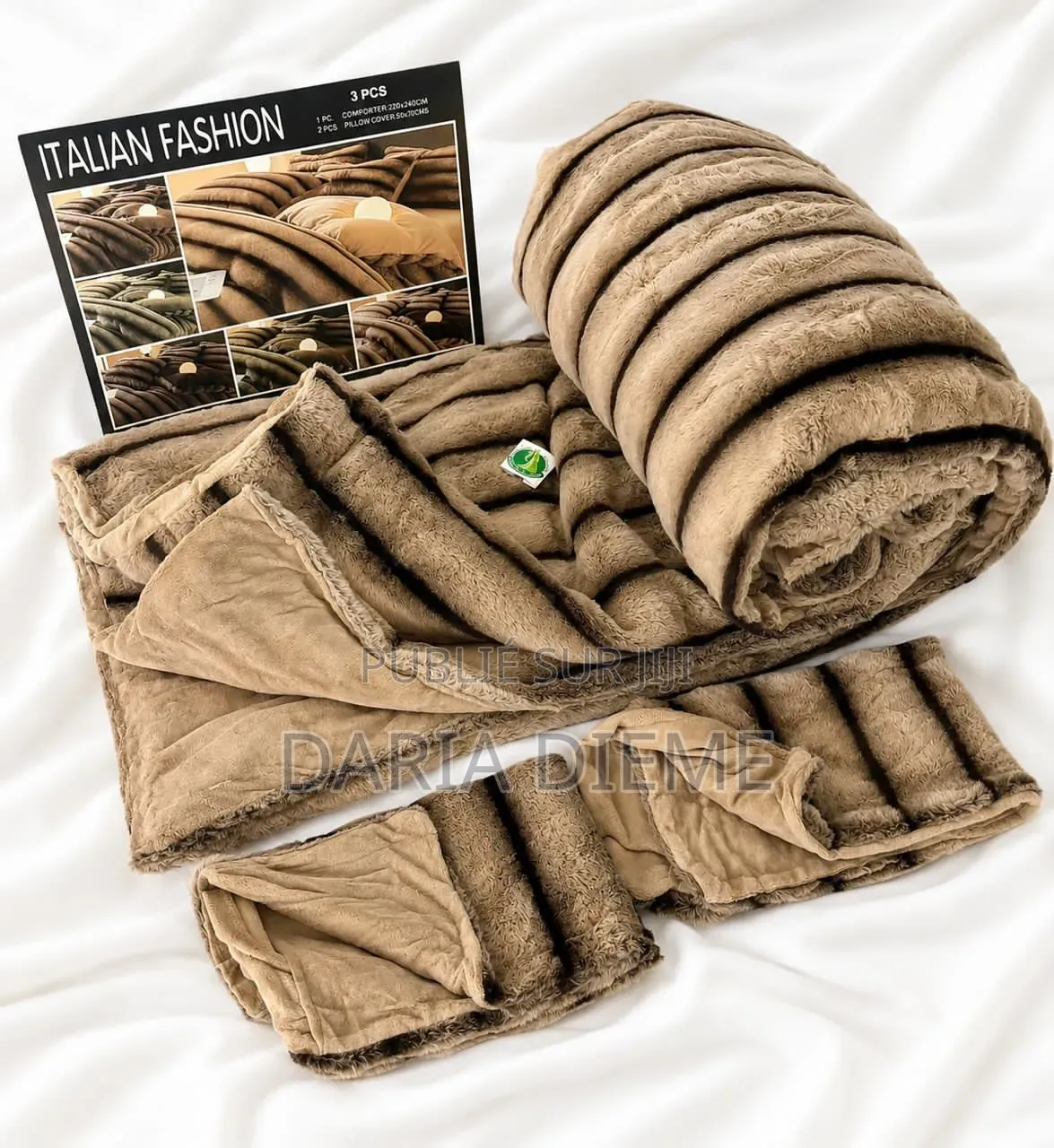 Drap Couette Fourrure 3 Pièces