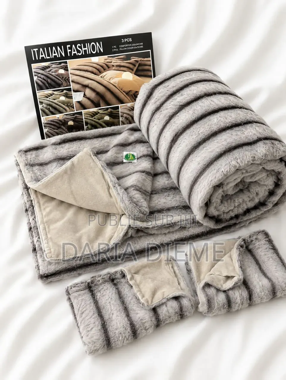 Drap Couette Fourrure 3 Pièces