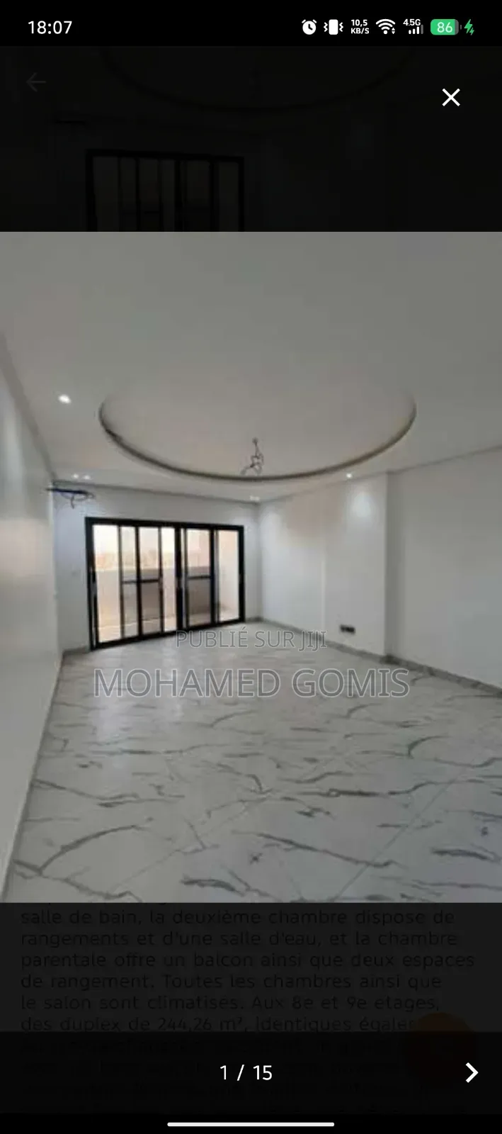 20chbre Appartement-terrasse dans Point E à Vendre