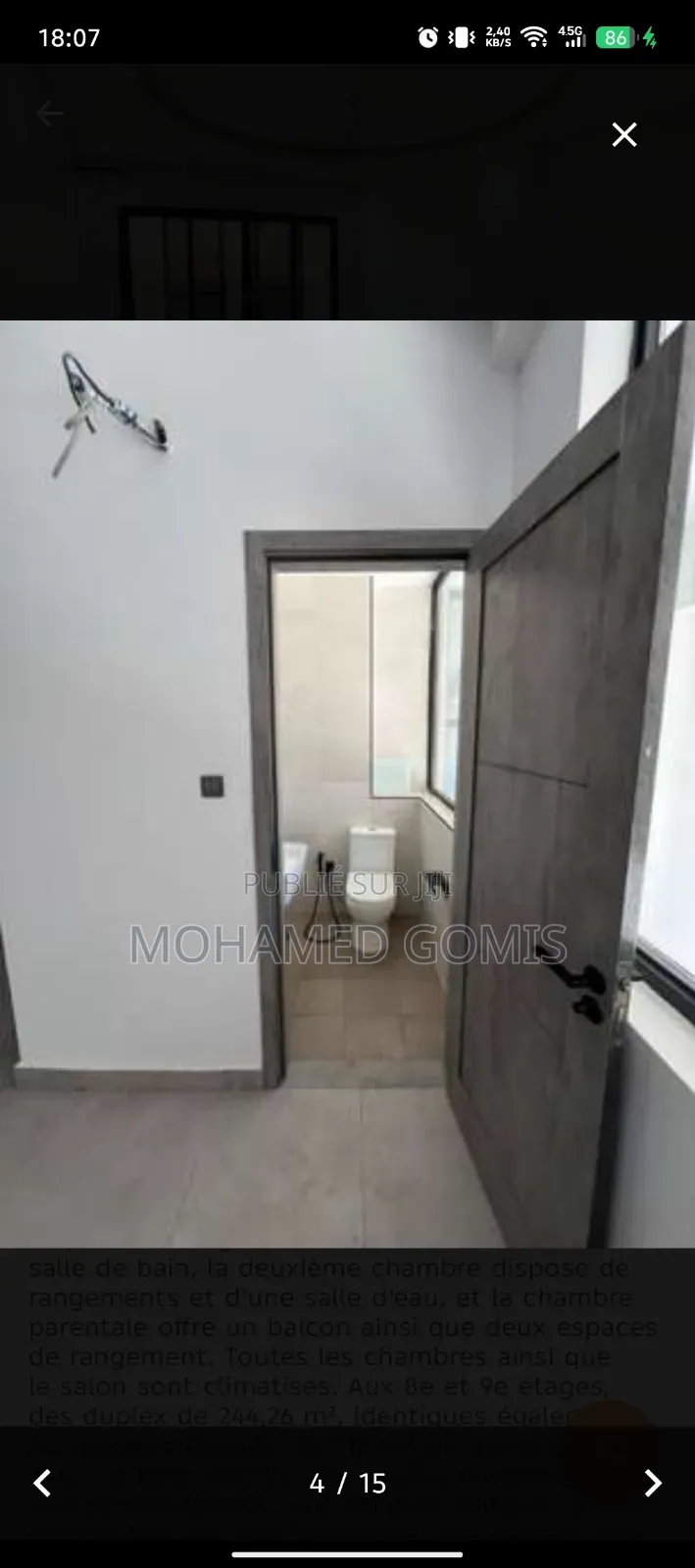 20chbre Appartement-terrasse dans Point E à Vendre