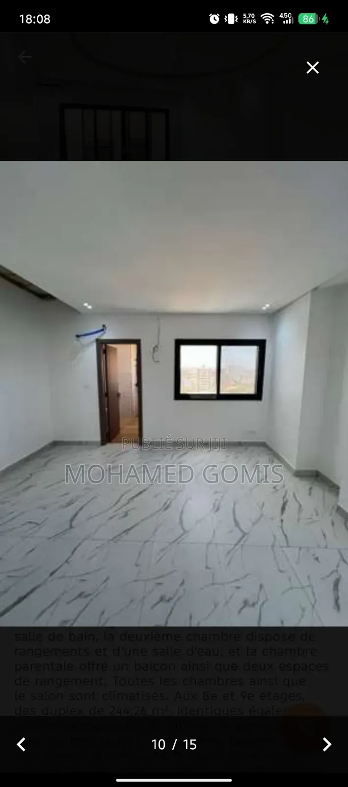 20chbre Appartement-terrasse dans Point E à Vendre