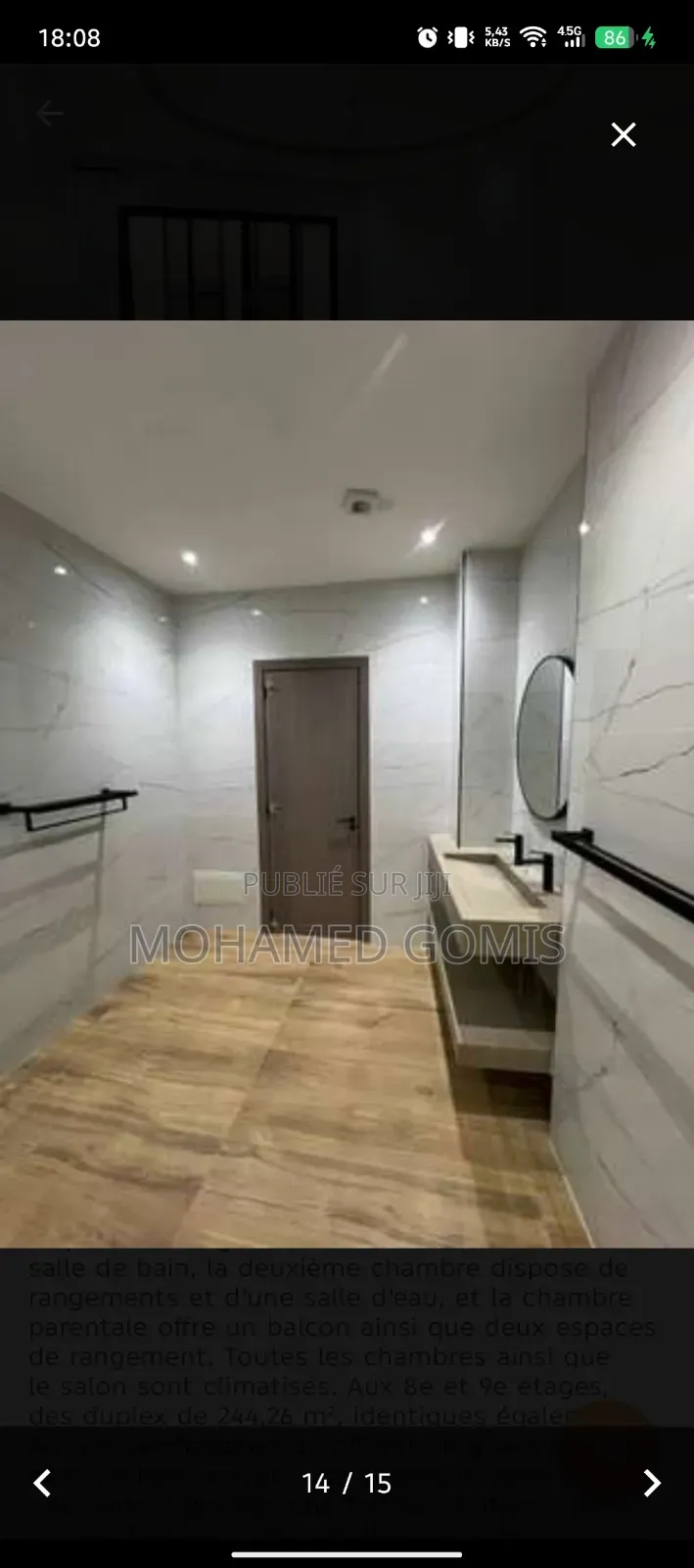 20chbre Appartement-terrasse dans Point E à Vendre