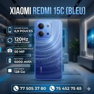 Nouveau Xiaomi Redmi 15C 4G 128 GB Bleu