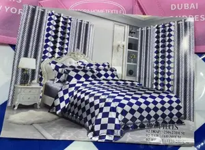 Ebsemble 8 Pièces Haute Qualité Avec 2 Rideaux Assortis – Style Luxe