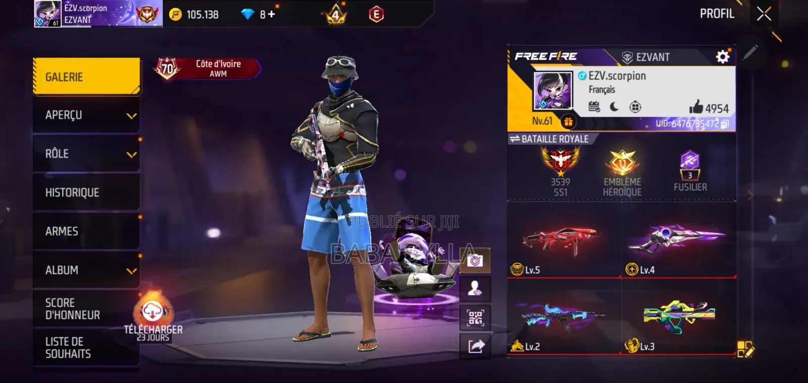 Compte Free Fire