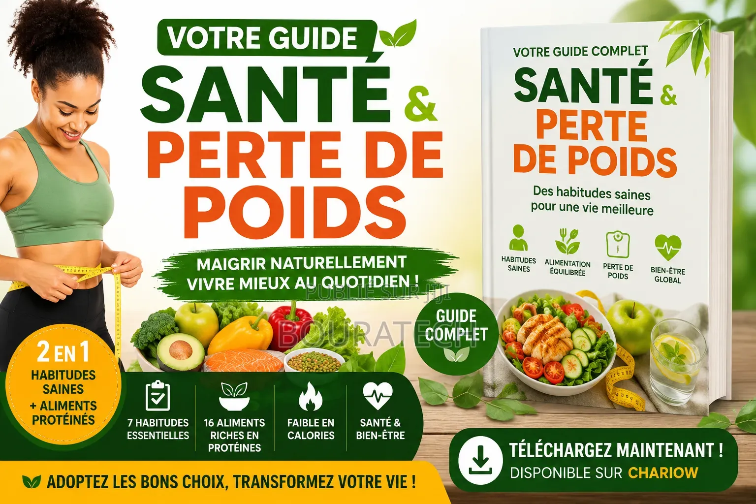 Pack Perte De Poids Santé – Guide PDF Nutrition Habitudes Saines