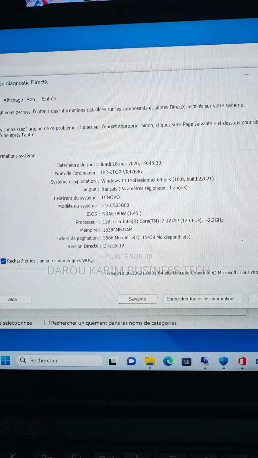 Nouveau Lenovo ThinkPad X1 Carbon 16GB Intel Core i7 SSD 512GB