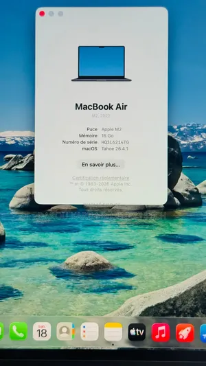 Nouveau Apple MacBook Air 2022 M2 16GB Apple M2 SSD 256GB
