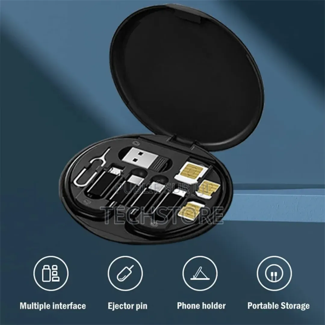 Kit Chargeur Tout en Un Avec Rangement Sim Et Support Téléphone