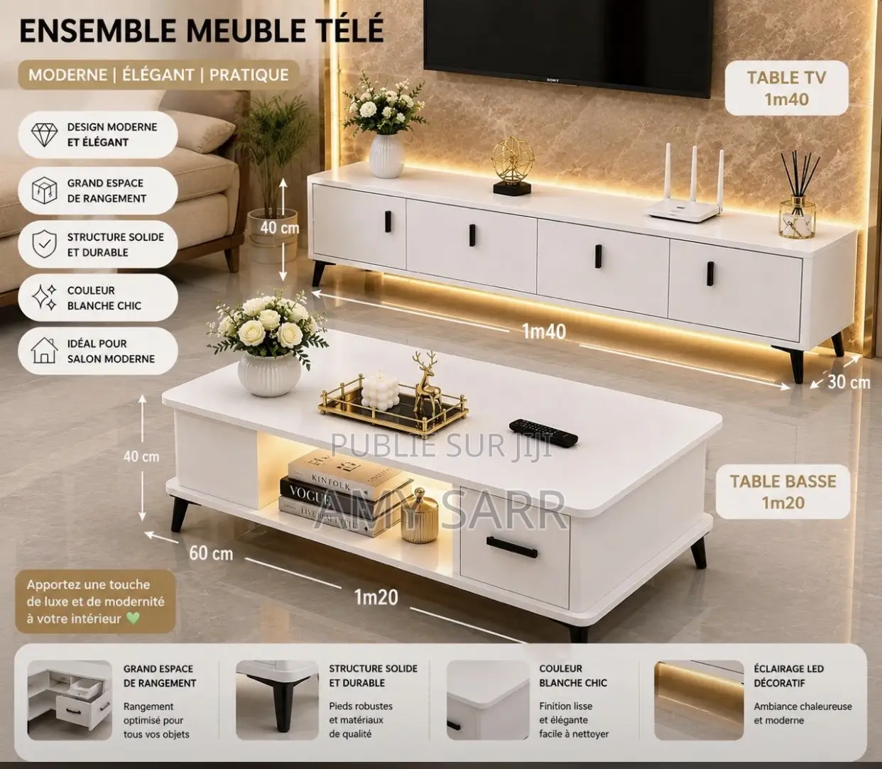 Ensemble Meuble Télé