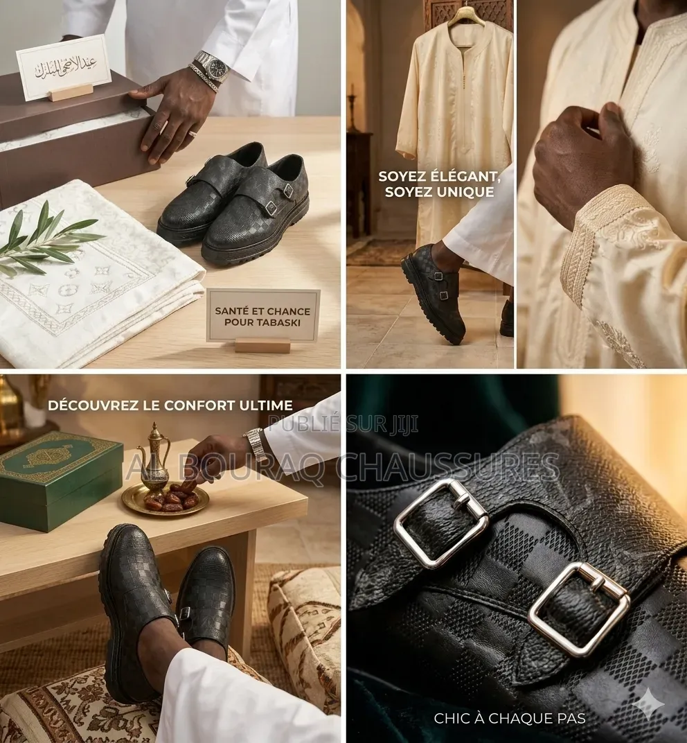 : Mocassins Double Boucle "Style Lv" - Cuir Damier Luxe – Neufs
