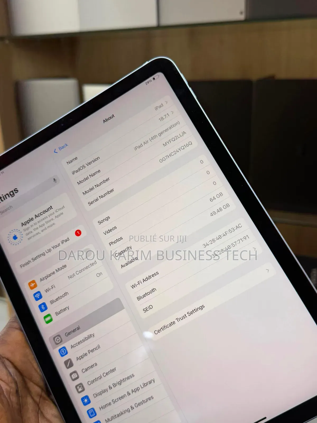 Nouveau Apple iPad Air (2020) Wi-Fi 256 GB Autre