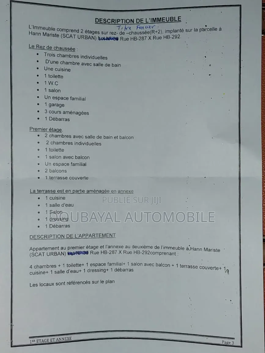 7chbre Villa dans Mariste École, Mermoz Sacré-Cœur à Vendre