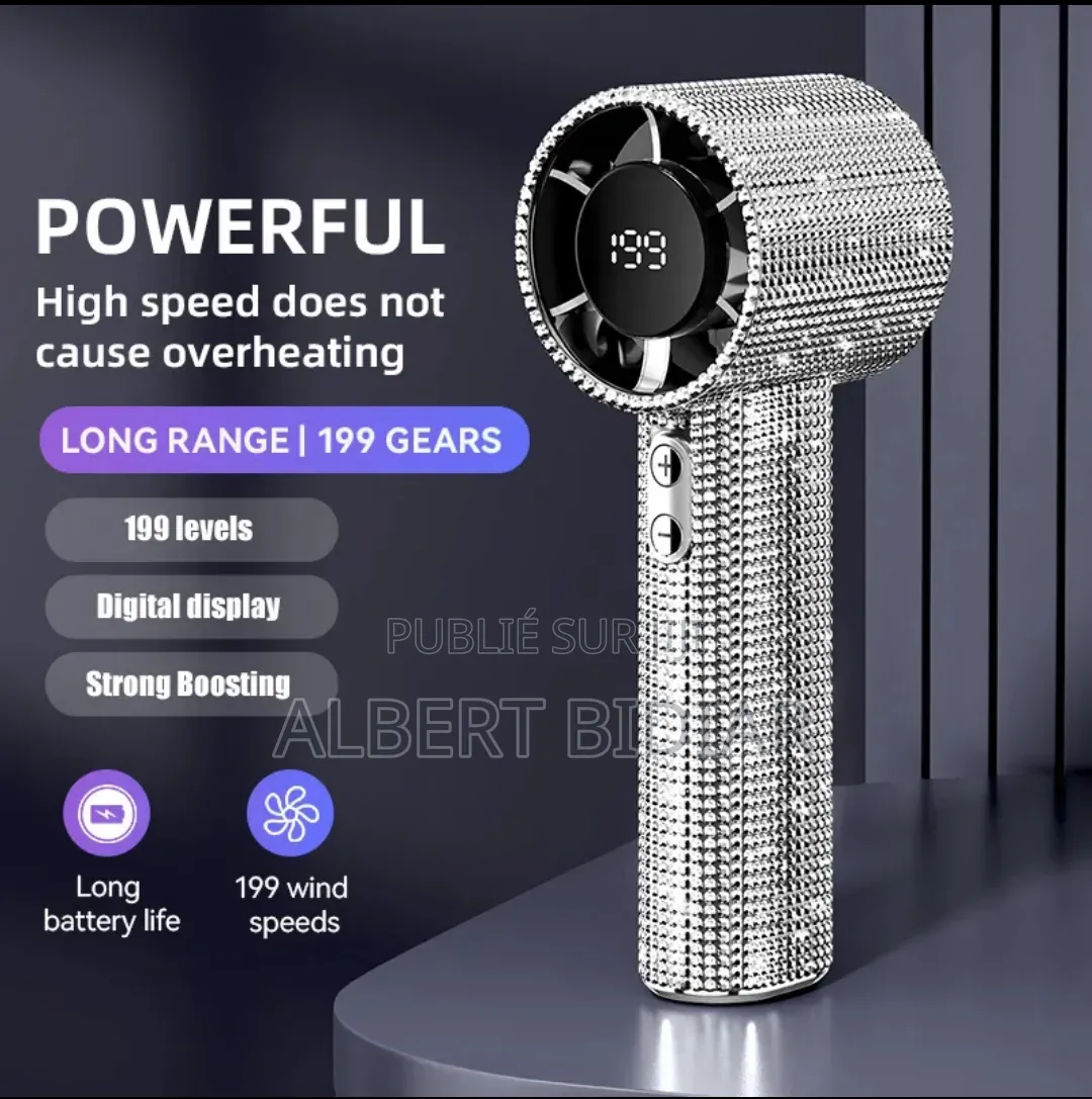 Mini Ventilateur Portable Style Diamant Brillant