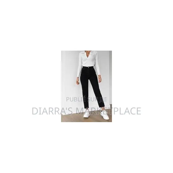 Pantalon Noir À Coupe Décontracté Pour Femme - Taille M