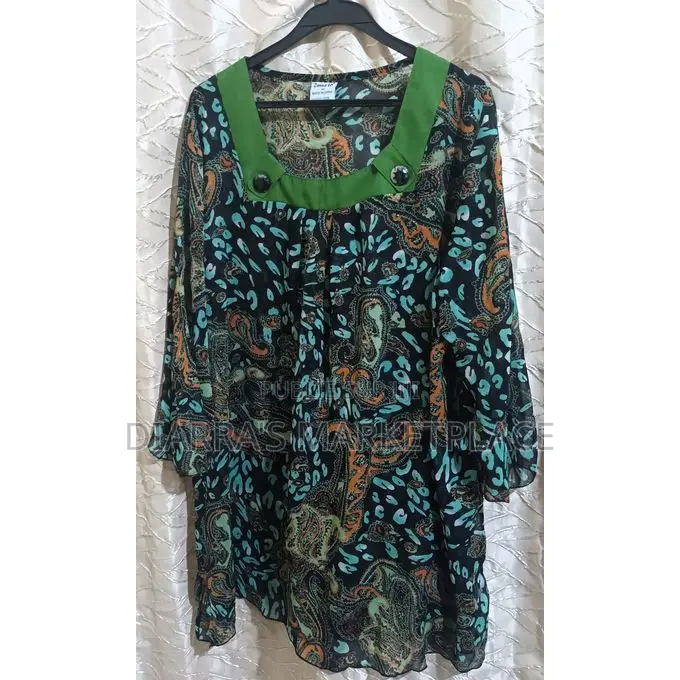 Tunique Imprimé Floral - Grande Taille À Manches Longues - Taille M