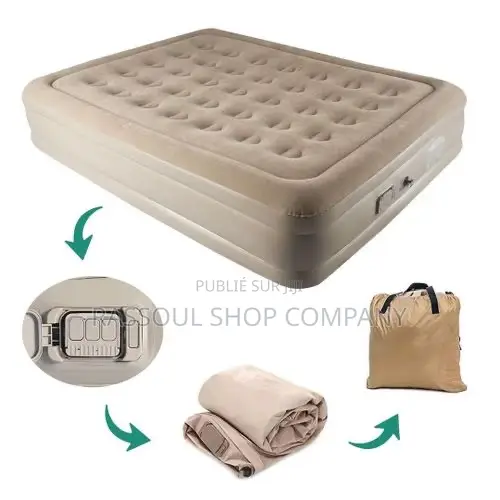Matelas Gonflable 2 Place Avec Pompe Électrique