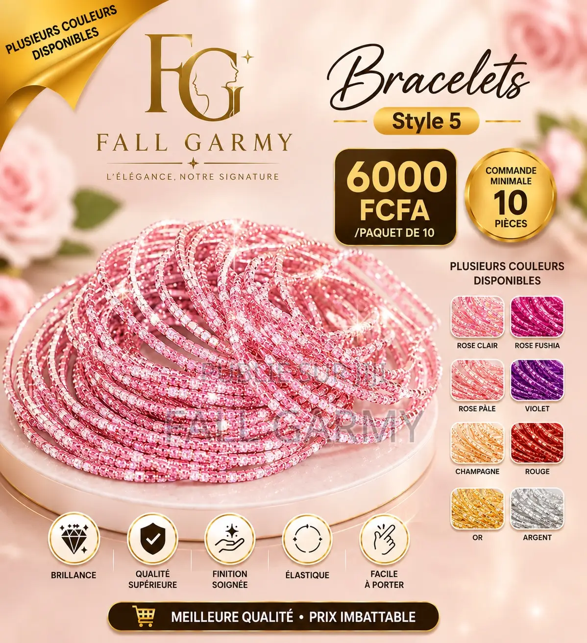Bracelet Cristal Élastique