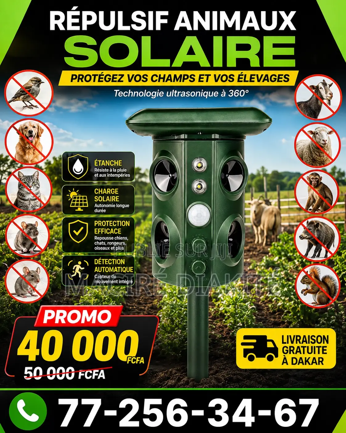 Repulsif Animaux Solaires