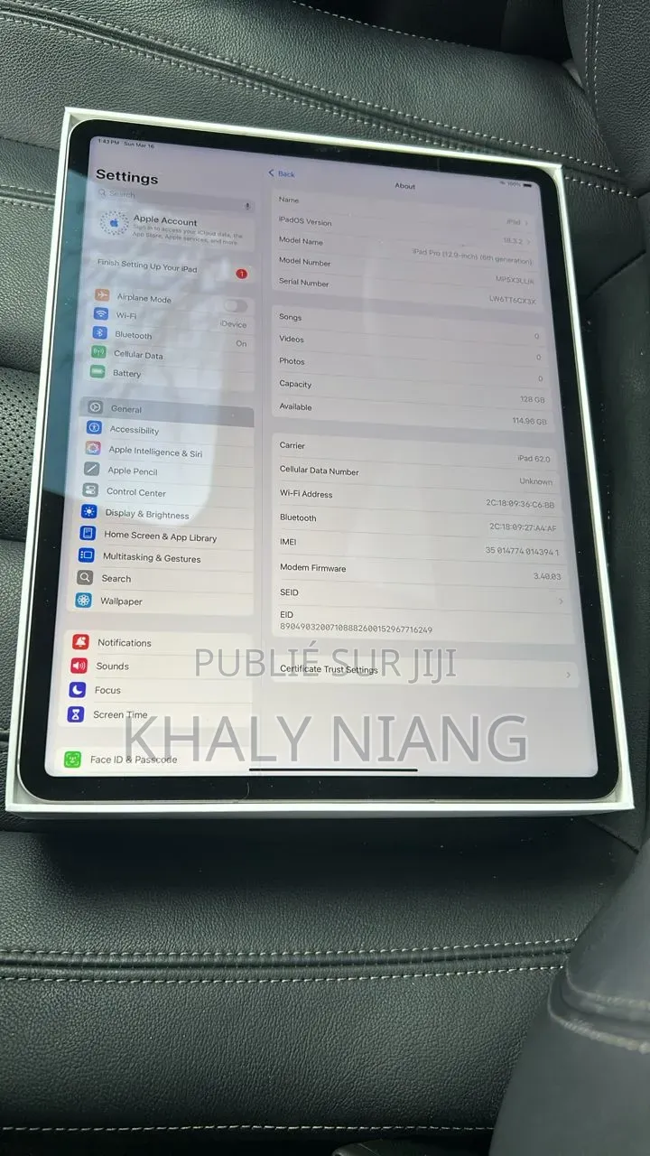 Nouveau Apple iPad Pro 256 GB Gris