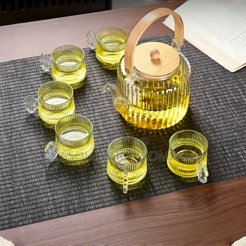 Ensemble Théière 7 Pièces en Verre Prix:5500f