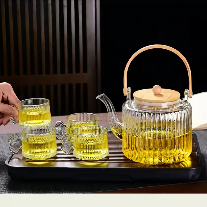 Ensemble Théière 7 Pièces en Verre Prix:5500f