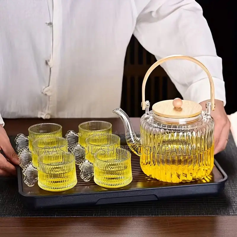 Ensemble Théière 7 Pièces en Verre Prix:5500f