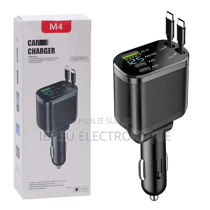 Chargeur De Voiture Rétractable