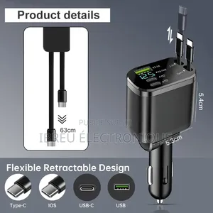 Chargeur De Voiture Rétractable