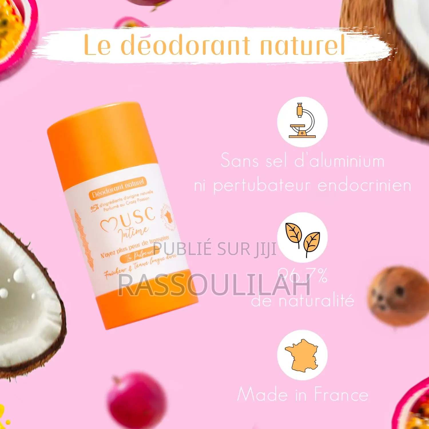 Déodorant Naturel Musc