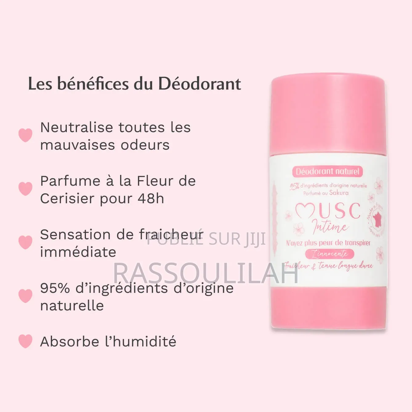 Déodorant Naturel Musc
