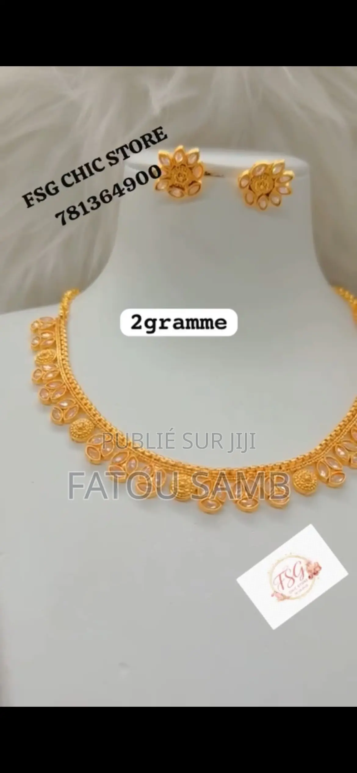 Collier or Indien