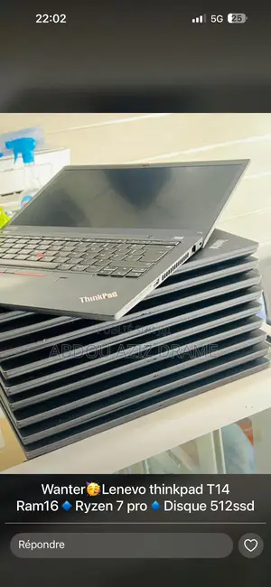 Nouveau Lenovo ThinkPad T14 32GB AMD Ryzen 7 SSD 512GB