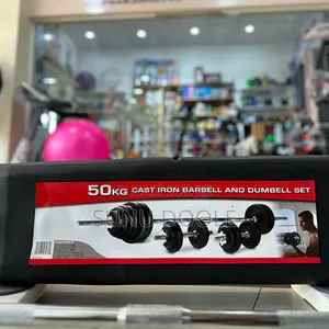 Kit 50 Kg Haltères Et Barre Musculation Avec Disque