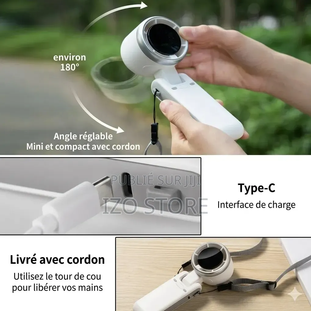 Mini Ventilateur Portable Rechargeable