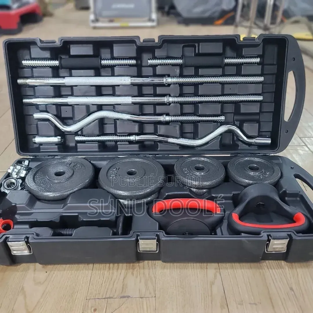 Ensemble Haltères Barres En Fonte – 58 Kg