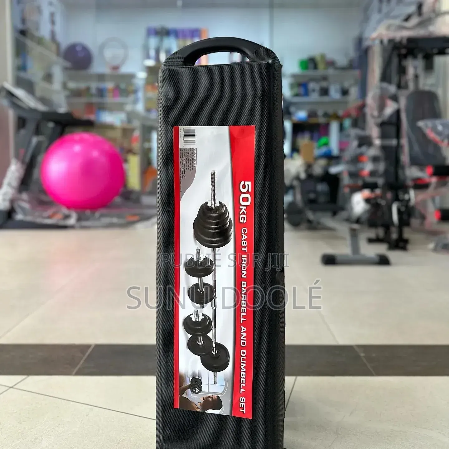 Kit 50 Kg Haltères Et Barre Musculation Avec Disque