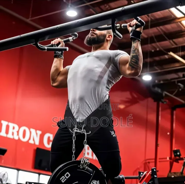 Ceinture De Musculation Lestée Avec Chaîne, Les Dips Et Les Tractions