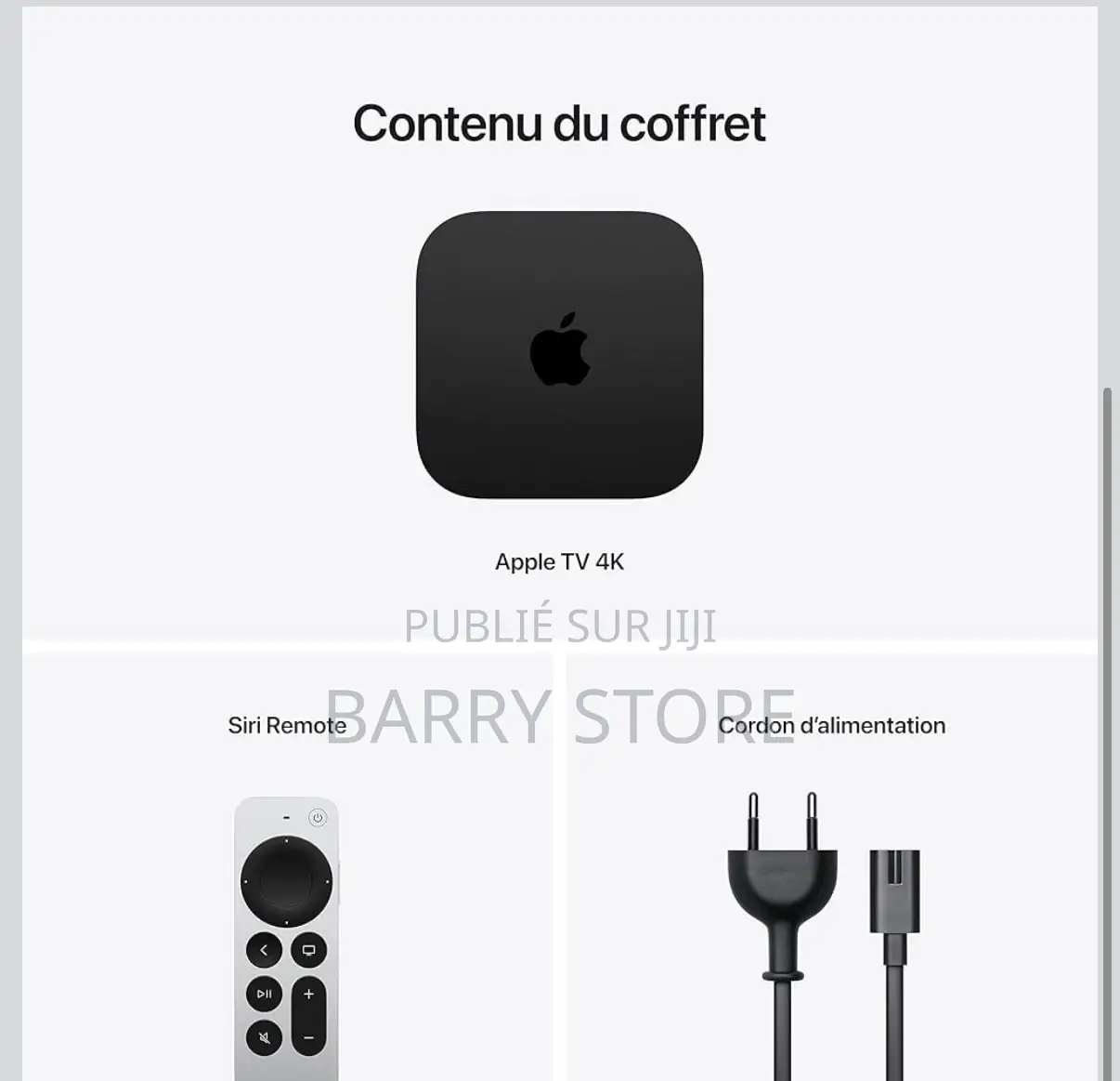 Apple Tv Wifi 64giga Authentique, 3e Génération Authentique Usa