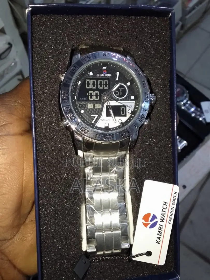  Montre Kamri Watch Homme – Analogique Digitale en Acier Inoxydable