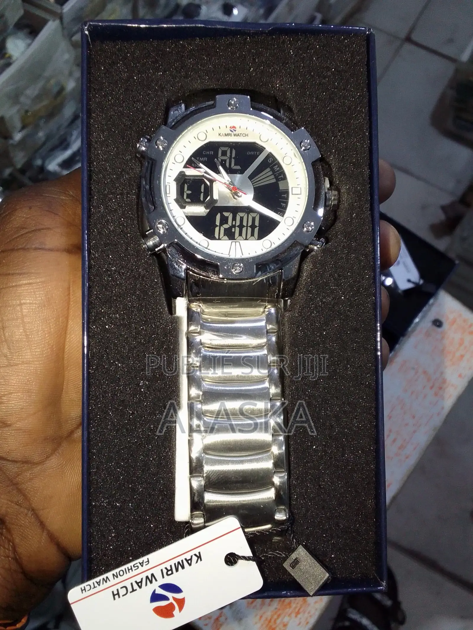  Montre Kamri Watch Homme – Analogique Digitale en Acier Inoxydable