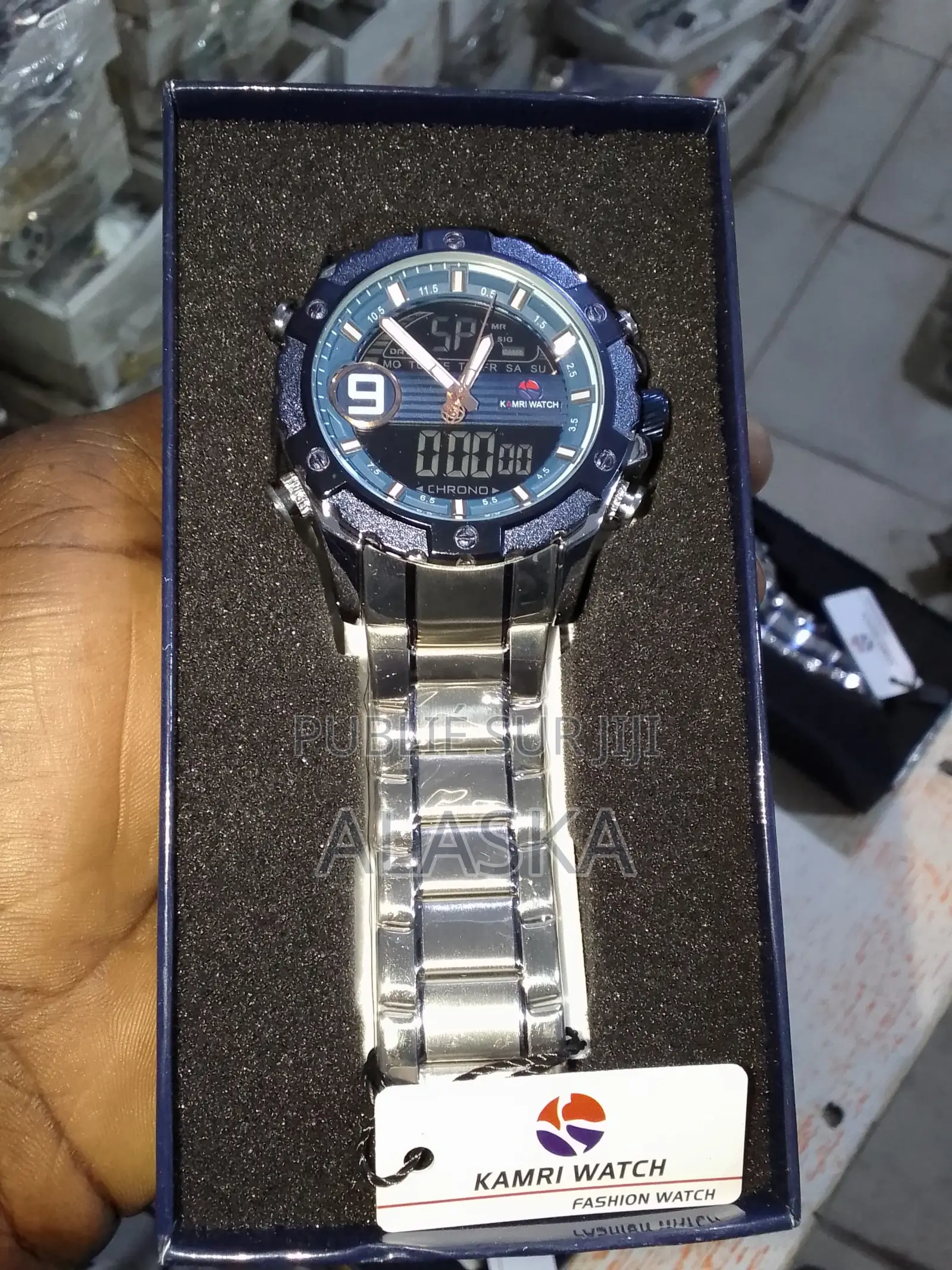  Montre Kamri Watch Homme – Analogique Digitale en Acier Inoxydable