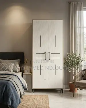 Armoire 2 Battants Grand Modèle en Bois Avec Pieds